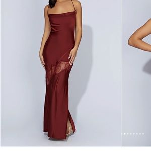 Meshki Chandra Dress in Cherry Chocolate